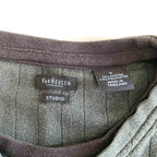 Vintage men Vanheusen Studio green cotton polyester pattern sweatshirt in S|L26 W19| SKU 6372