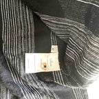 Vintage men Incu Collection black & white stripe short sleeve shirt in M|L31 W19|SKU 6373