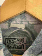 Vintage coreander grey abstract pattern festive mens small shirt