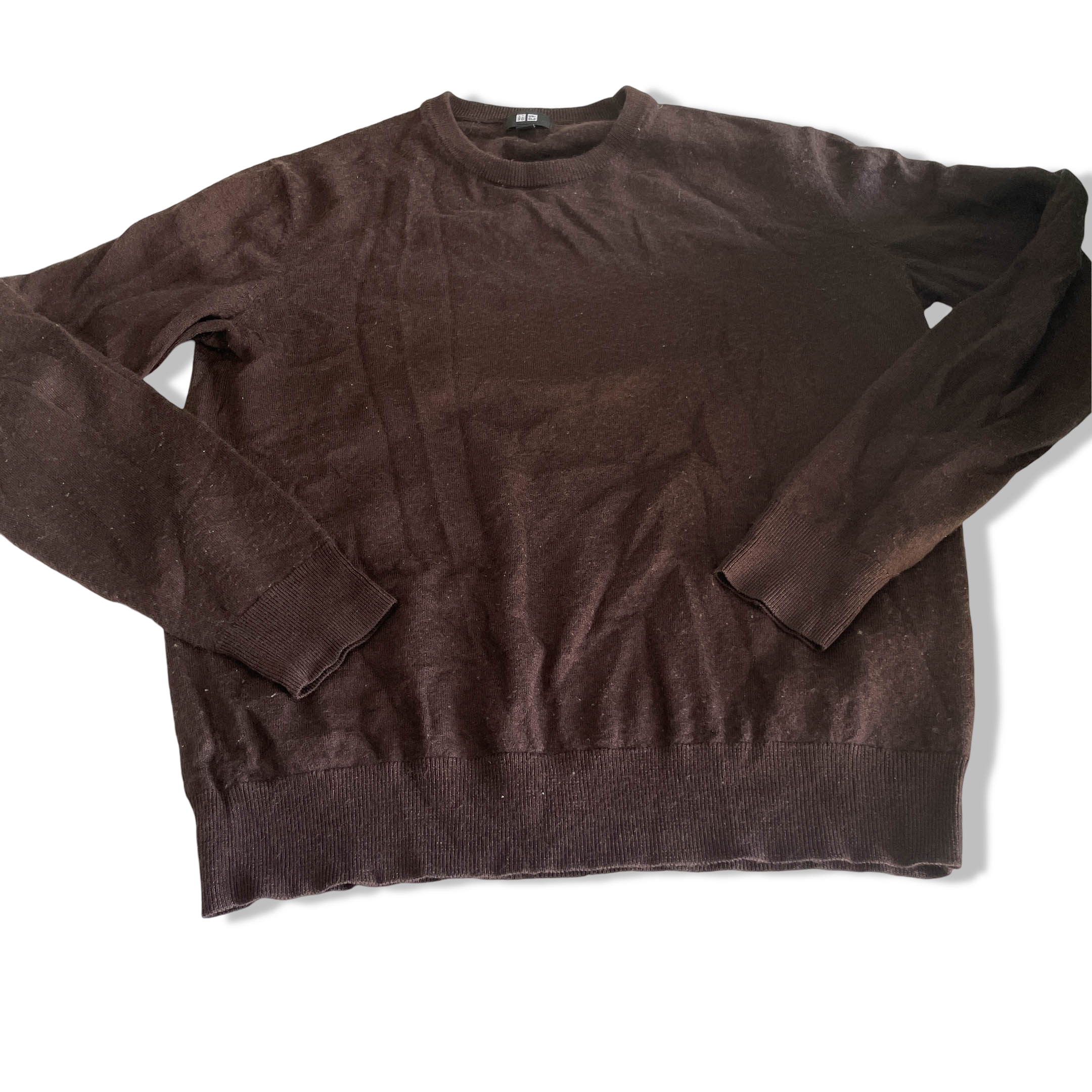 Vintage men brown Uniqlo crew neck sweatshirt in S|L23 W17| SKU 6375