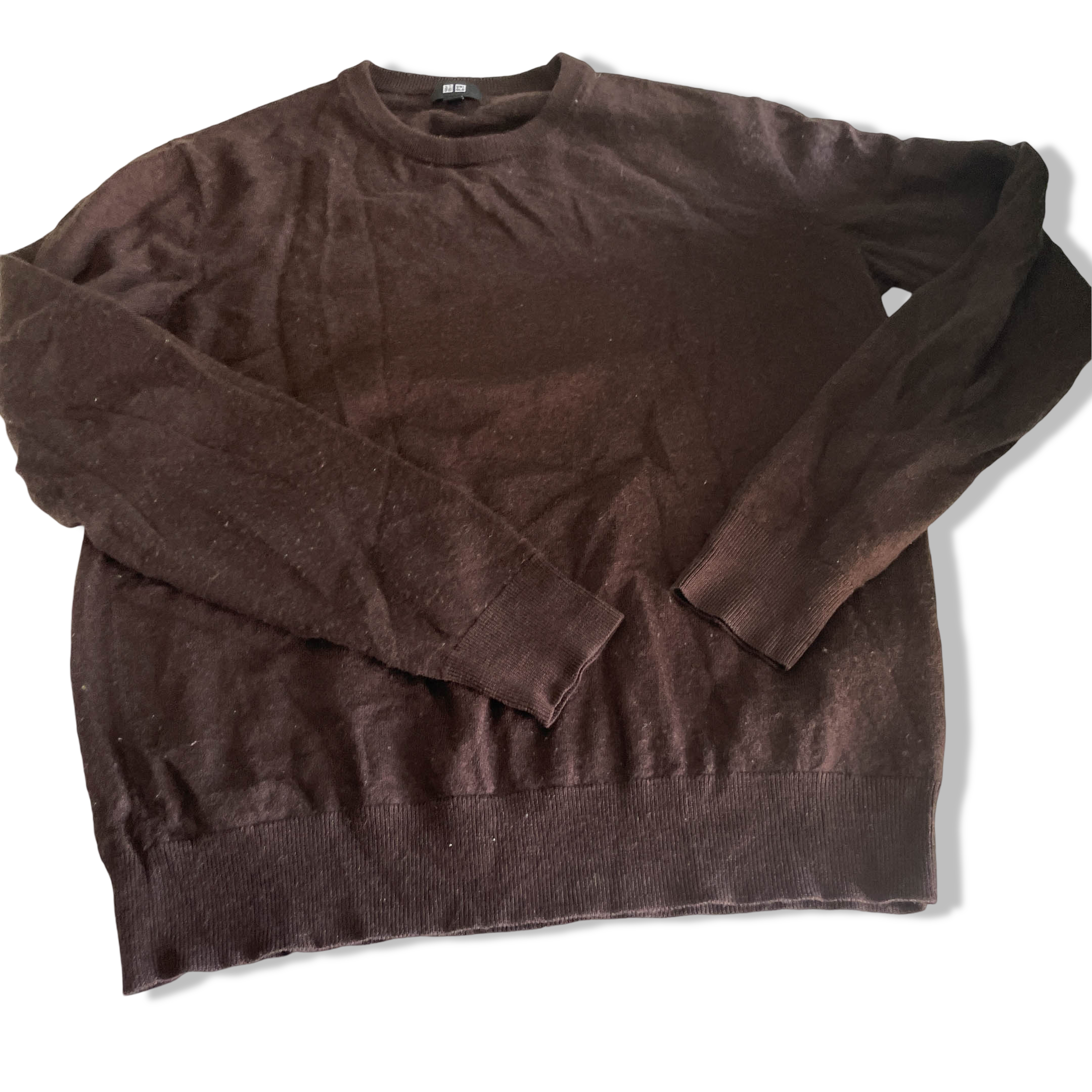 Vintage men brown Uniqlo crew neck sweatshirt in S|L23 W17| SKU 6375