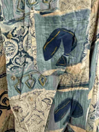 Vintage Amberto Rosetti cream abstract pattern festive small shirt