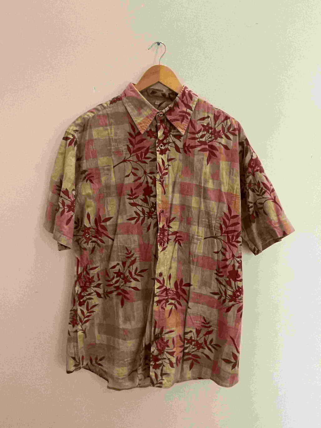 Vintage Angelo Litrico cream mens large shirt