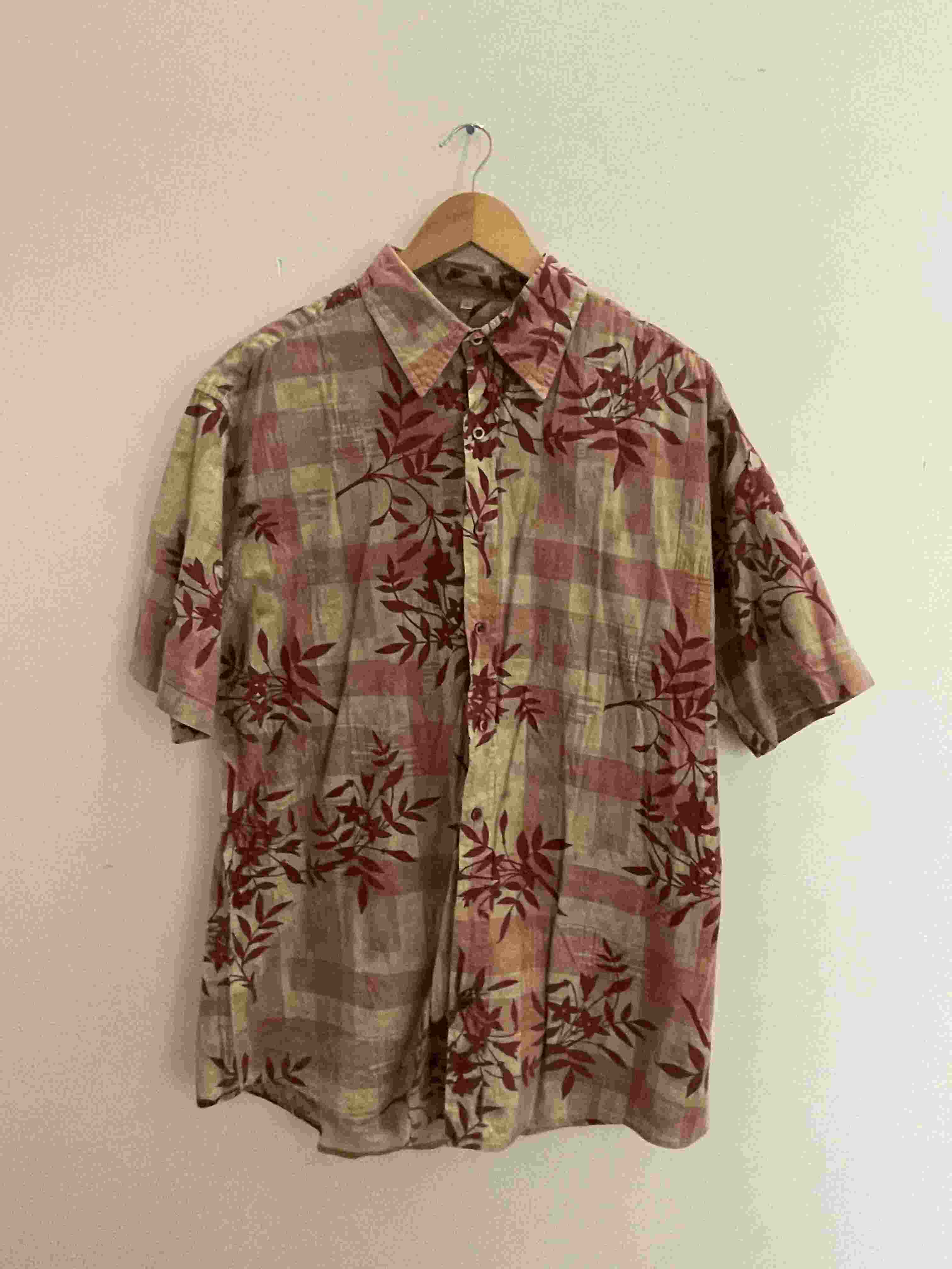 Vintage Angelo Litrico cream mens large shirt