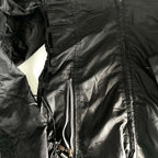 Vintage women You Kuperus black full zip black hooded winter jacket in S|L25 W14|SKU 6378
