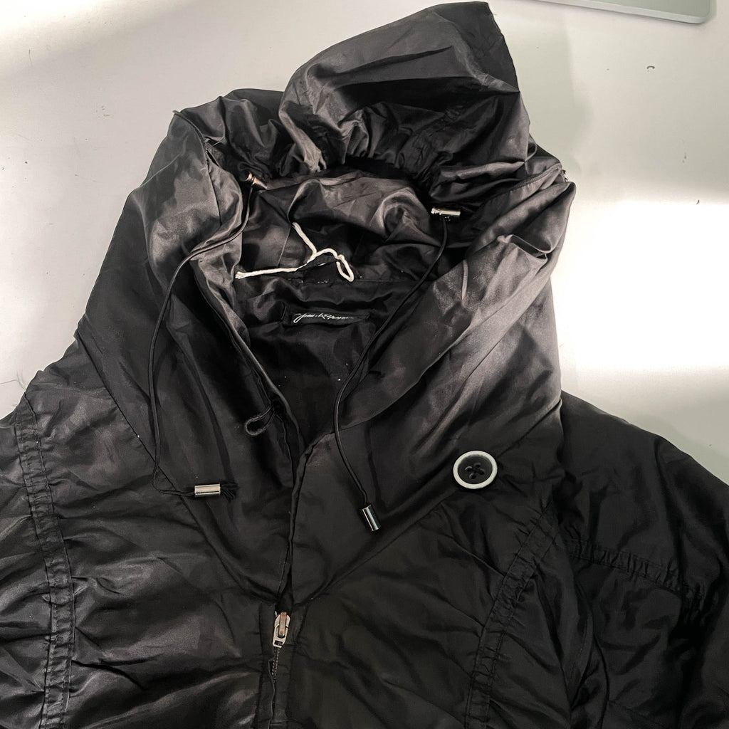 Vintage women You Kuperus black full zip black hooded winter jacket in S|L25 W14|SKU 6378