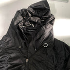 Vintage women You Kuperus black full zip black hooded winter jacket in S|L25 W14|SKU 6378
