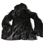Vintage women You Kuperus black full zip black hooded winter jacket in S|L25 W14|SKU 6378