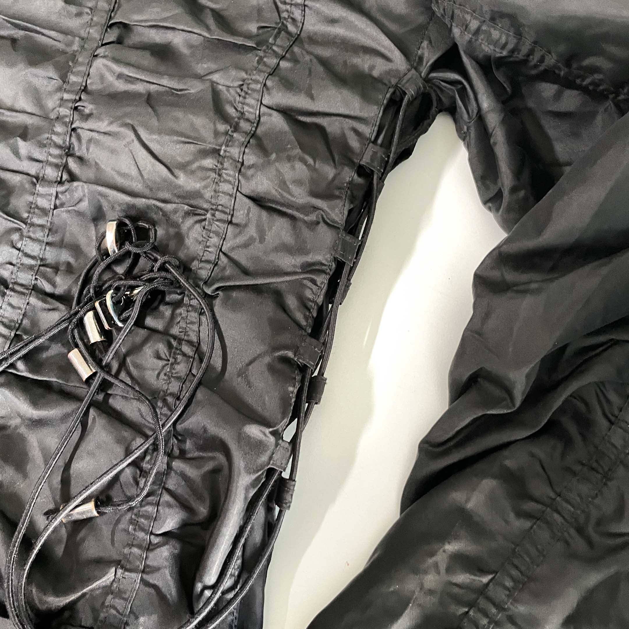 Vintage women You Kuperus black full zip black hooded winter jacket in S|L25 W14|SKU 6378