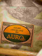 Vintage cream Auro floral print festive mens medium shirt