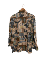 Vintage Patrick bernard abstract pattern multi mens small shirt