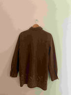 Vintage Mark and Spencer brown long sleeve shirt size M