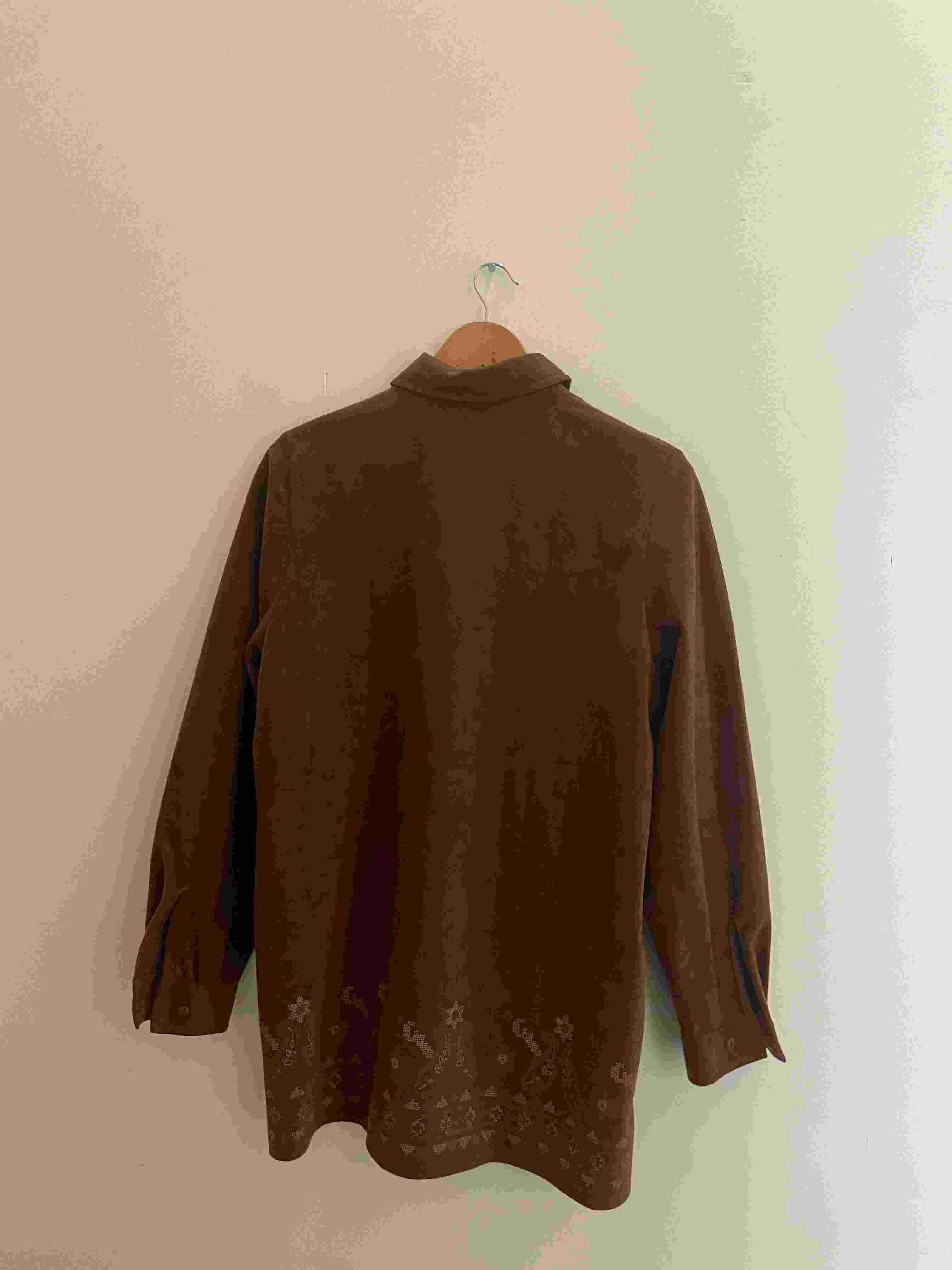 Vintage Mark and Spencer brown long sleeve shirt size M