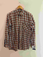 Vintage red checkered mens long sleeve medium shirt