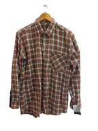 Vintage red checkered mens long sleeve medium shirt