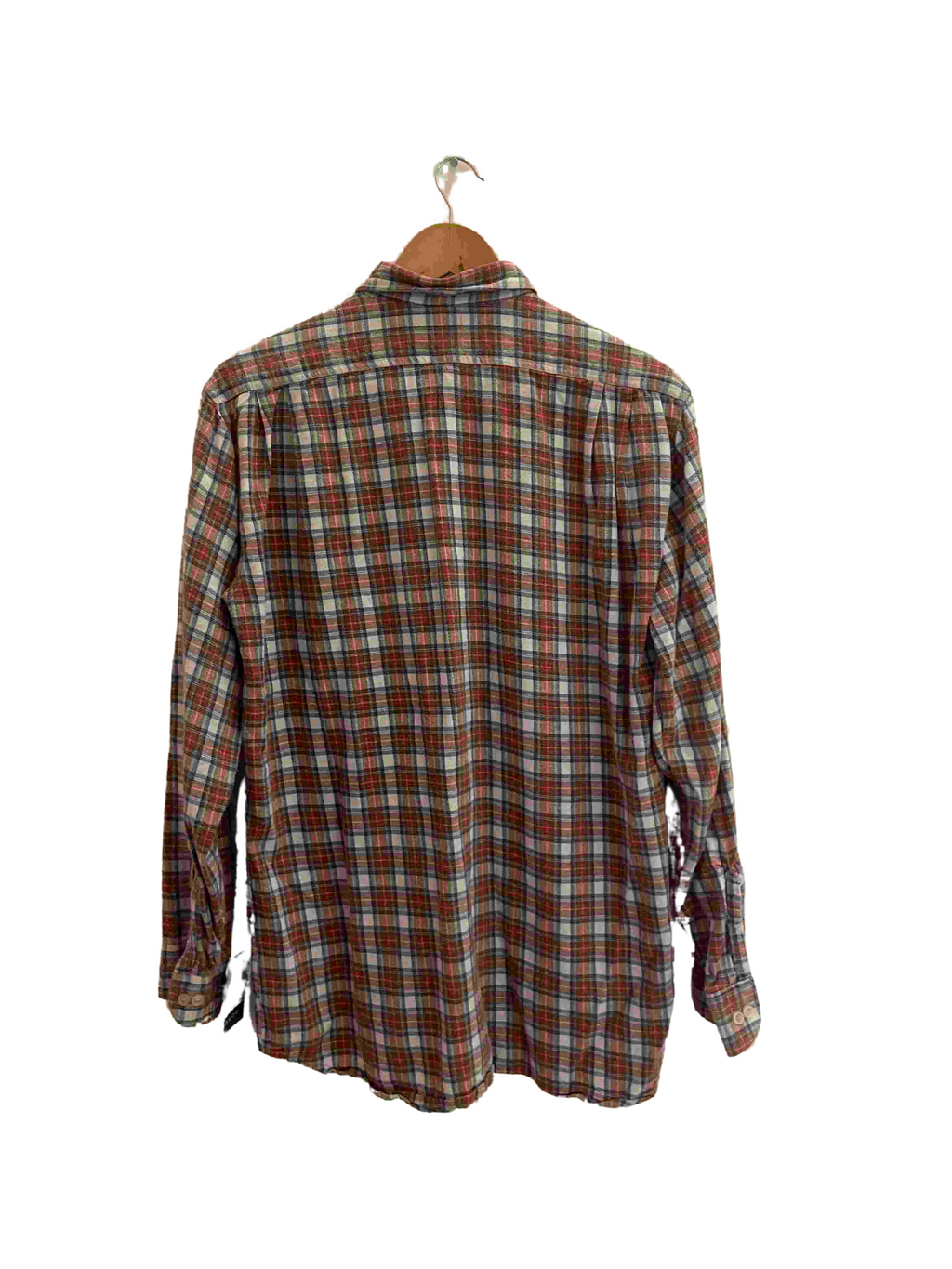 Vintage red checkered mens long sleeve medium shirt
