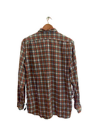 Vintage red checkered mens long sleeve medium shirt