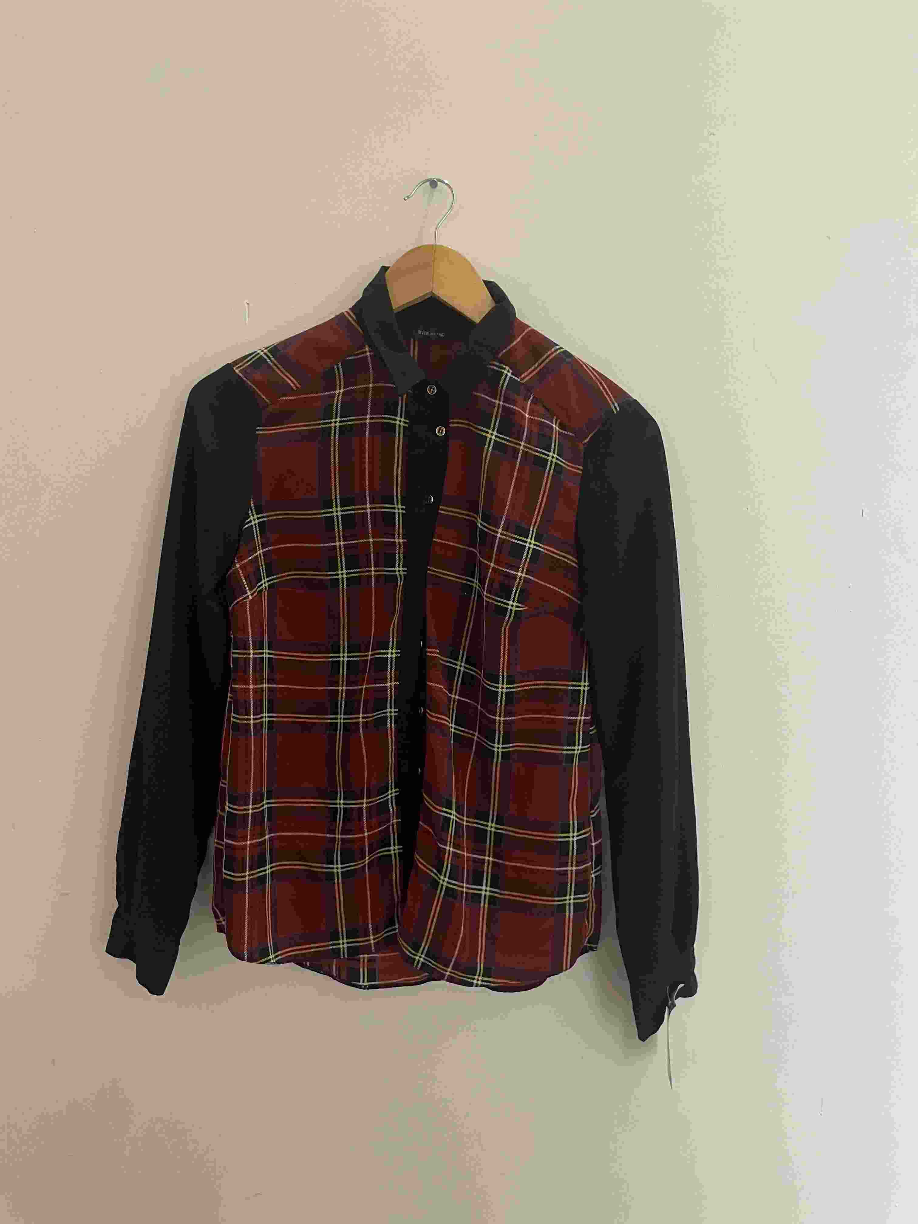 Vintage river island red checkered womens tartan shirt size 8