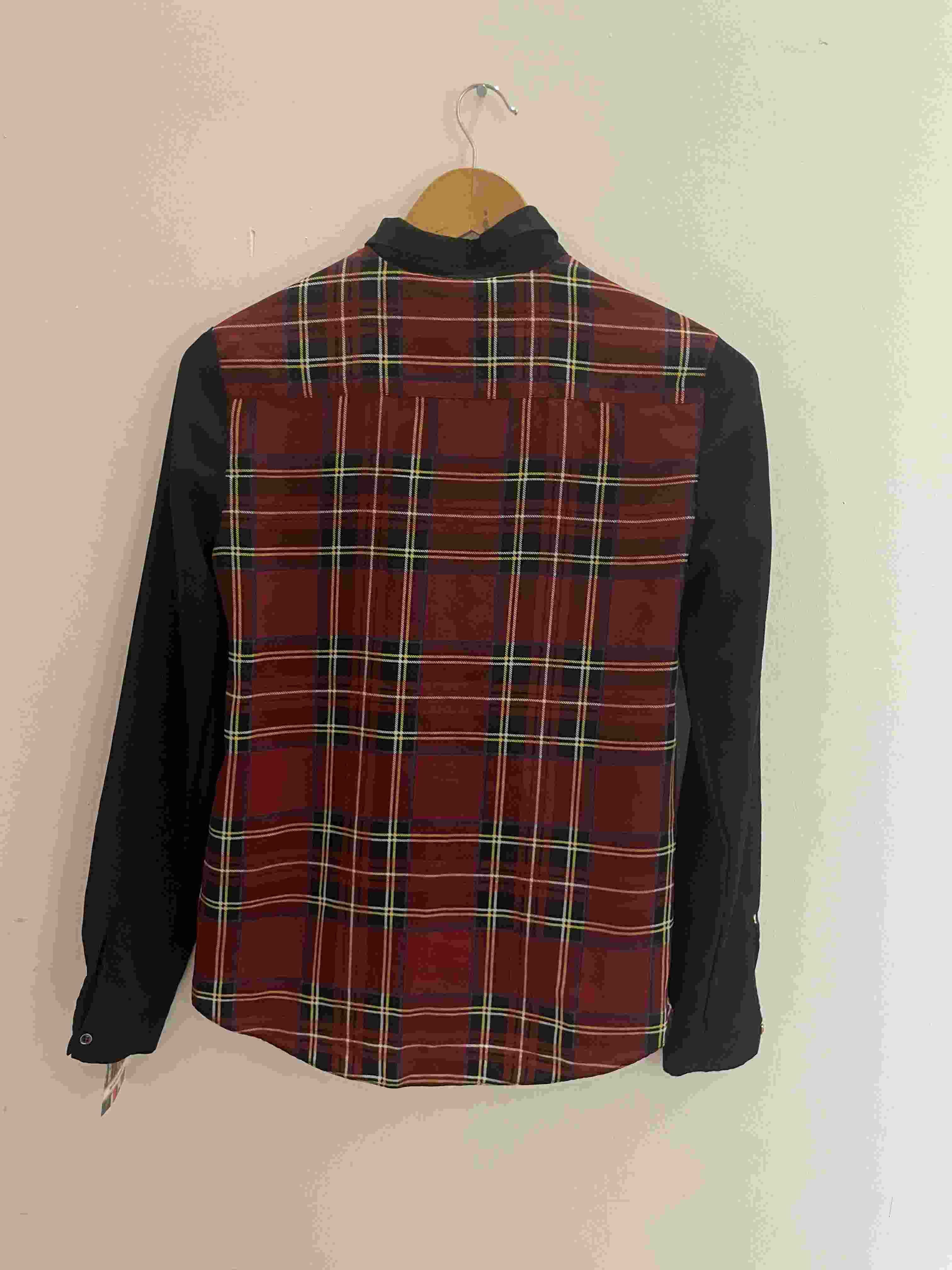 Vintage river island red checkered womens tartan shirt size 8
