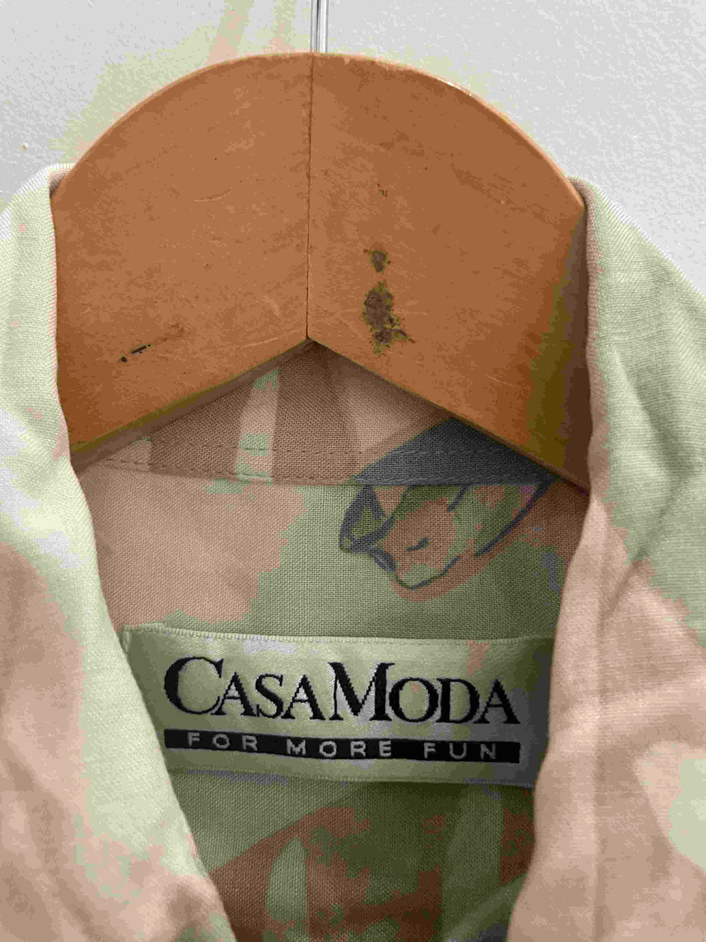 Vintage casamoda multi abstract print festive mens shirt size M