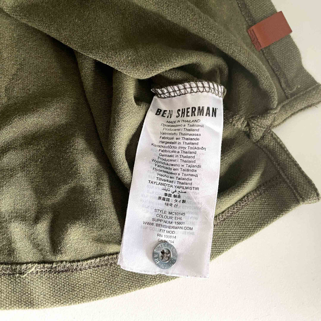 Vintage men Ben Sherman grey short sleeve polo shirt in S|L26 W19|SKU 6388