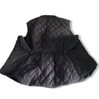 Vintage women Croft & barrow black sleeveless quilted full zip vest in XL|L28 W20|SKU 6391