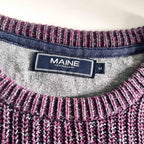 Vintage Maine new england purple knitted crew neck sweatshirt in M|L28 W22|SKU 6392