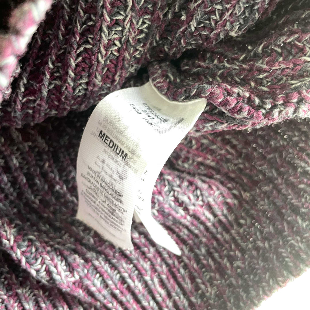 Vintage Maine new england purple knitted crew neck sweatshirt in M|L28 W22|SKU 6392