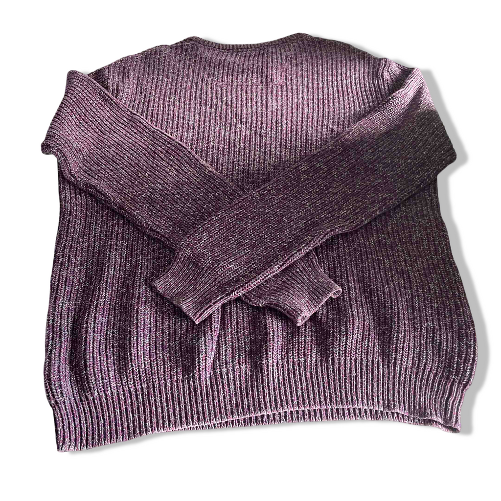 Vintage Maine new england purple knitted crew neck sweatshirt in M|L28 W22|SKU 6392