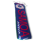 Vintage Ireland Republic VS Samoa rugby green & blue colourblock scarf| L52 W7|SKU 6397