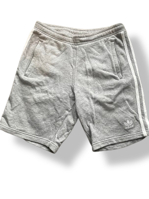 Rubynee Vintage y2k ADIDAS ORIGINALS CLOTHING 3 Stripe Grey Sweat Shorts
