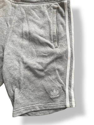 Rubynee Vintage y2k ADIDAS ORIGINALS CLOTHING 3 Stripe Grey Sweat Shorts