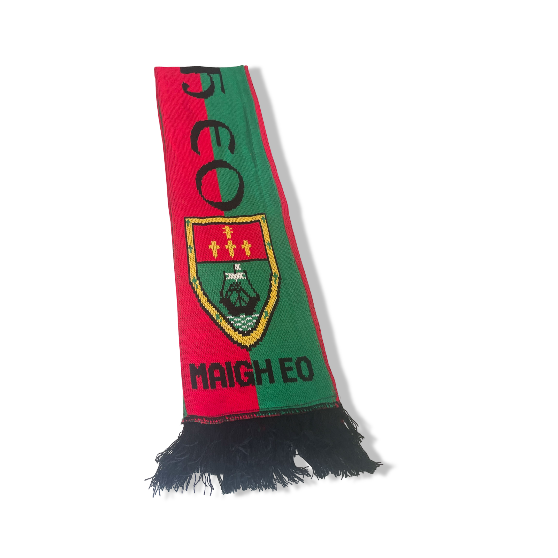 Vintage Maigh EO green and red fans scarf|L52 W7|SKU 6399