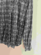 Vintage Saito grey all over print mens casual shirt