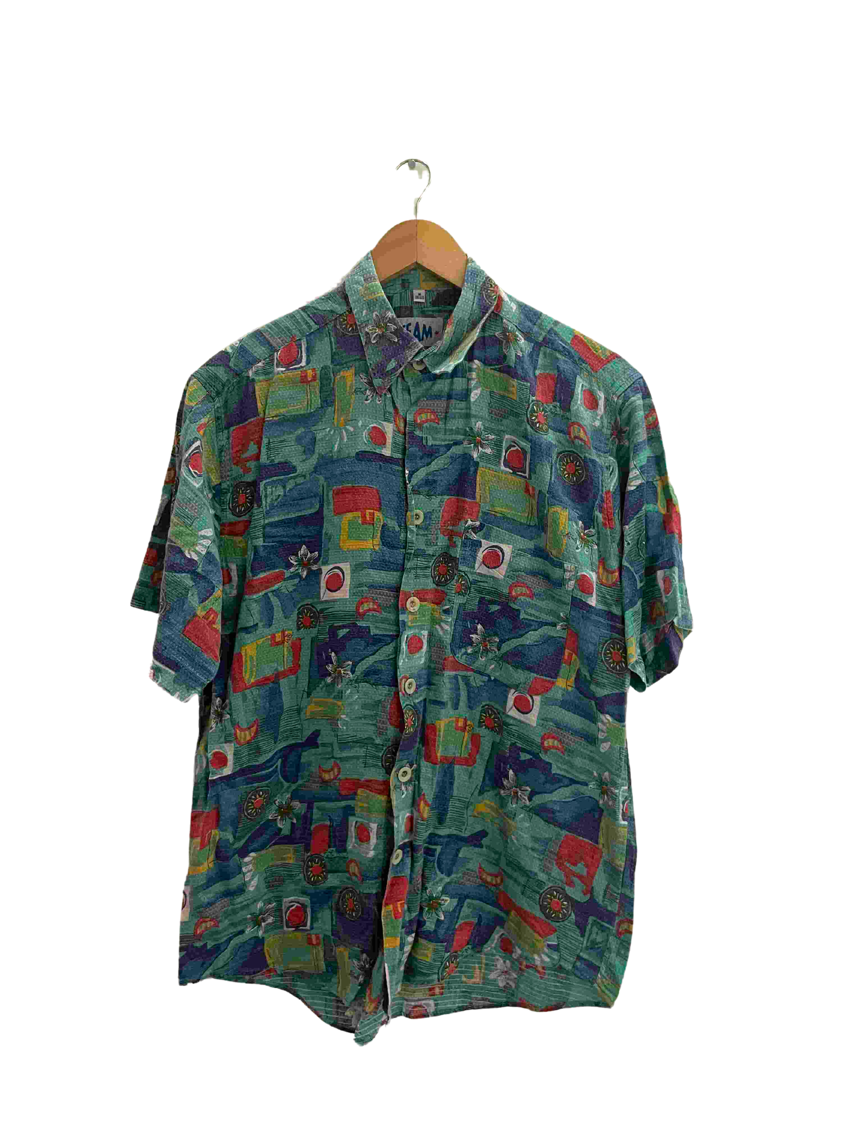 Vintage Team Multi abstract pattern mens medium shirt
