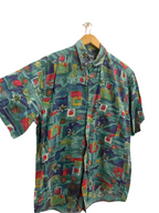 Vintage Team Multi abstract pattern mens medium shirt