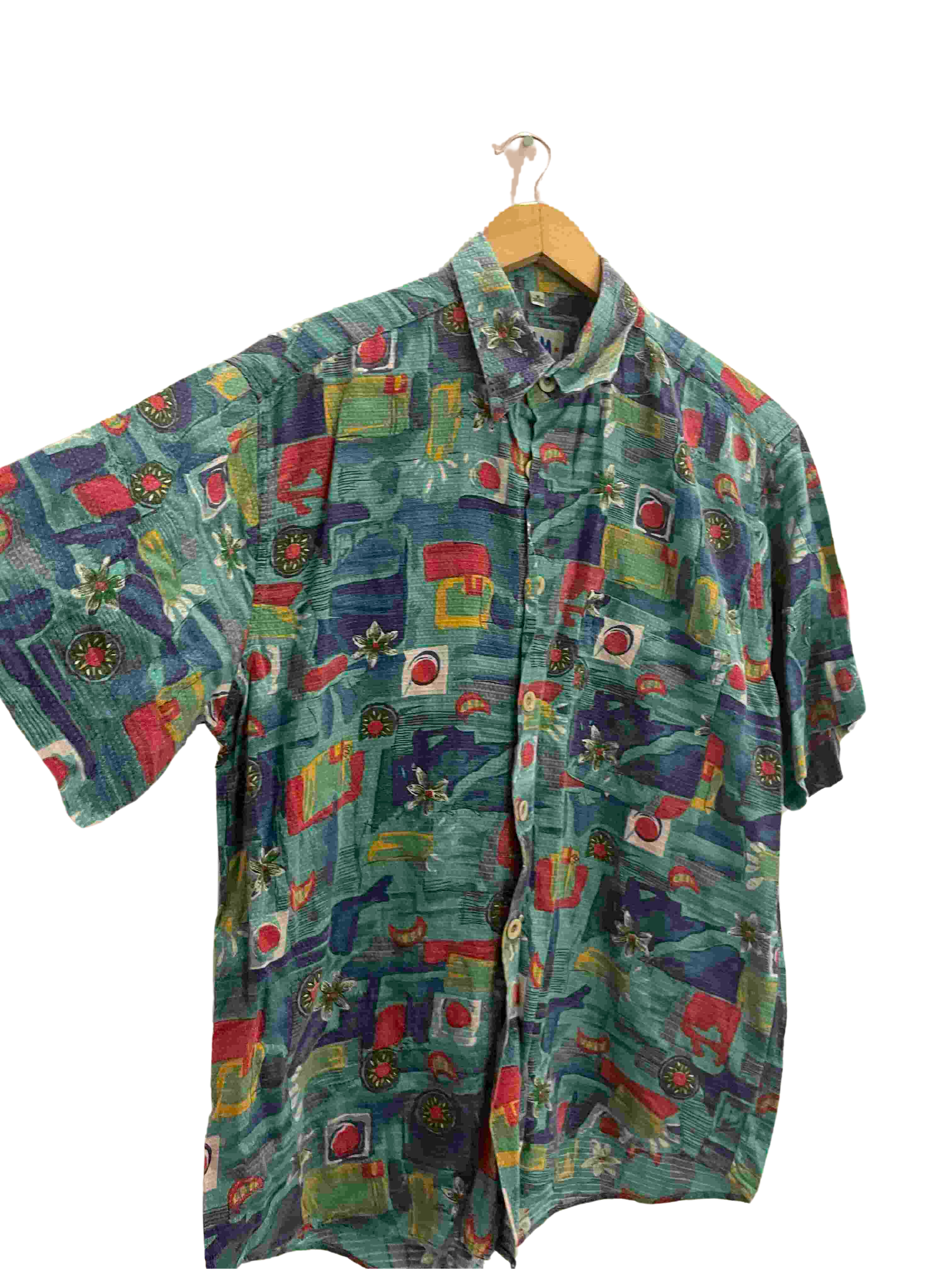 Vintage Team Multi abstract pattern mens medium shirt