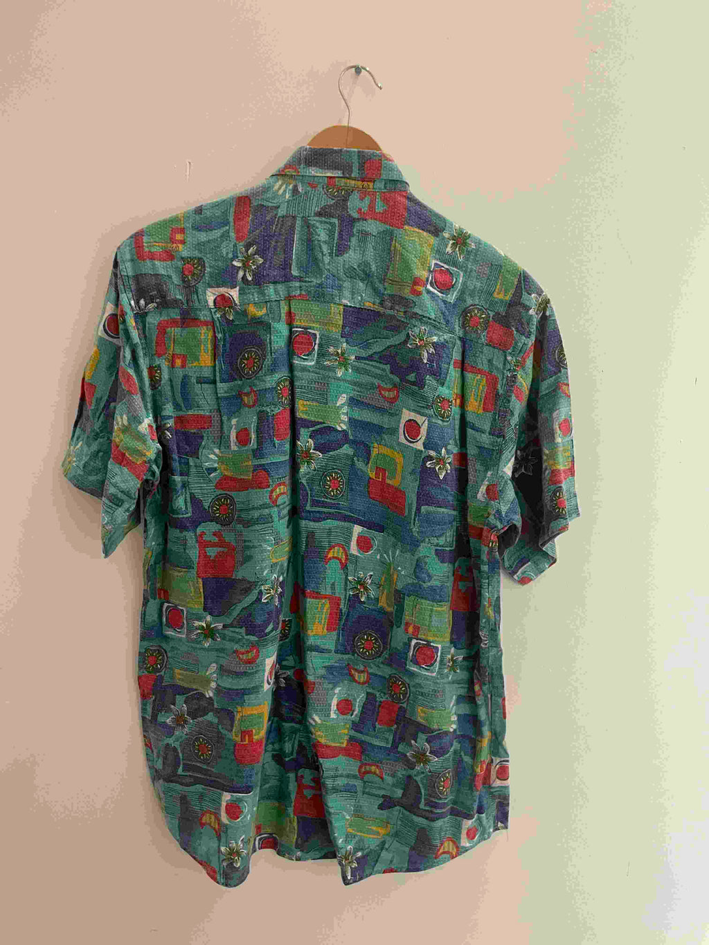 Vintage Team Multi abstract pattern mens medium shirt