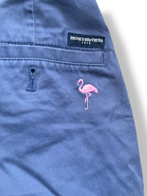 Rubynee Vintage y2k Brooks Brothers blue embroidery short