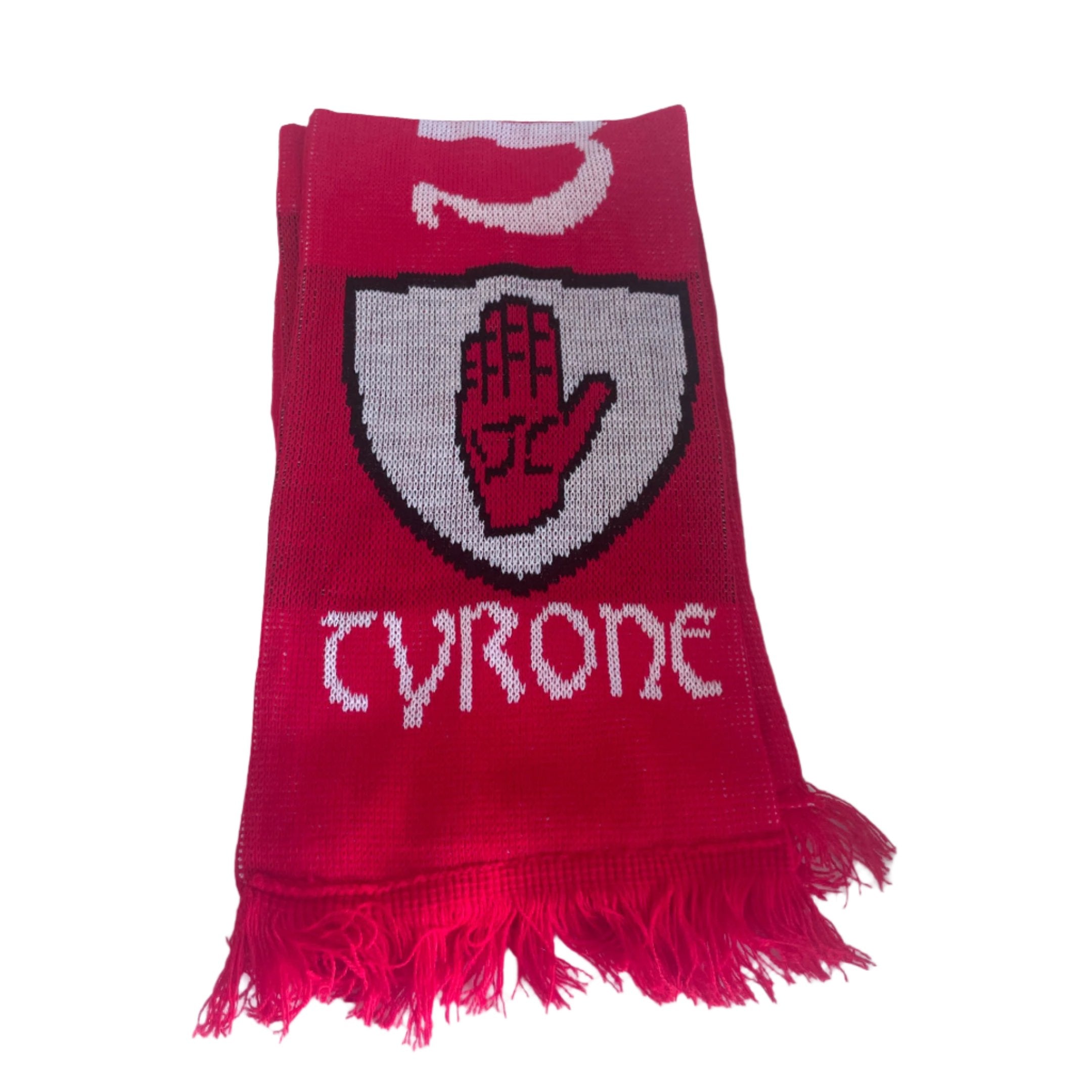 Vintage Red Tyrone graphics print scarf|L52 W7|SKU 6402