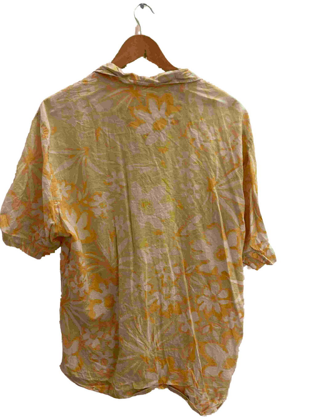 Vintage Einhorn yellow abstract large mens shirt