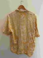 Vintage Einhorn yellow abstract large mens shirt