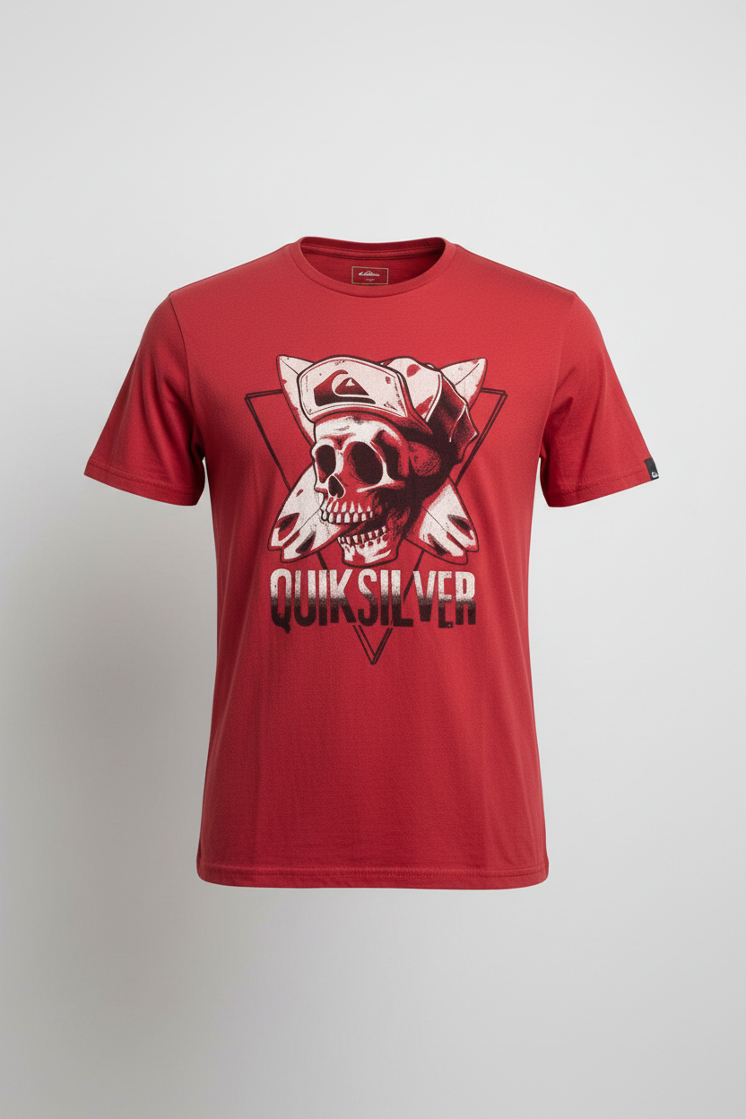 Vintage y2k Quiksilver red T-shirt