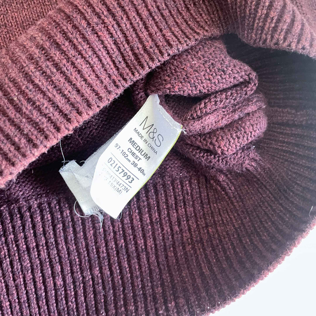 Vintage men Northcoast Maroon red crew neck sweatshirt in M|L29 W19|SKU 6407