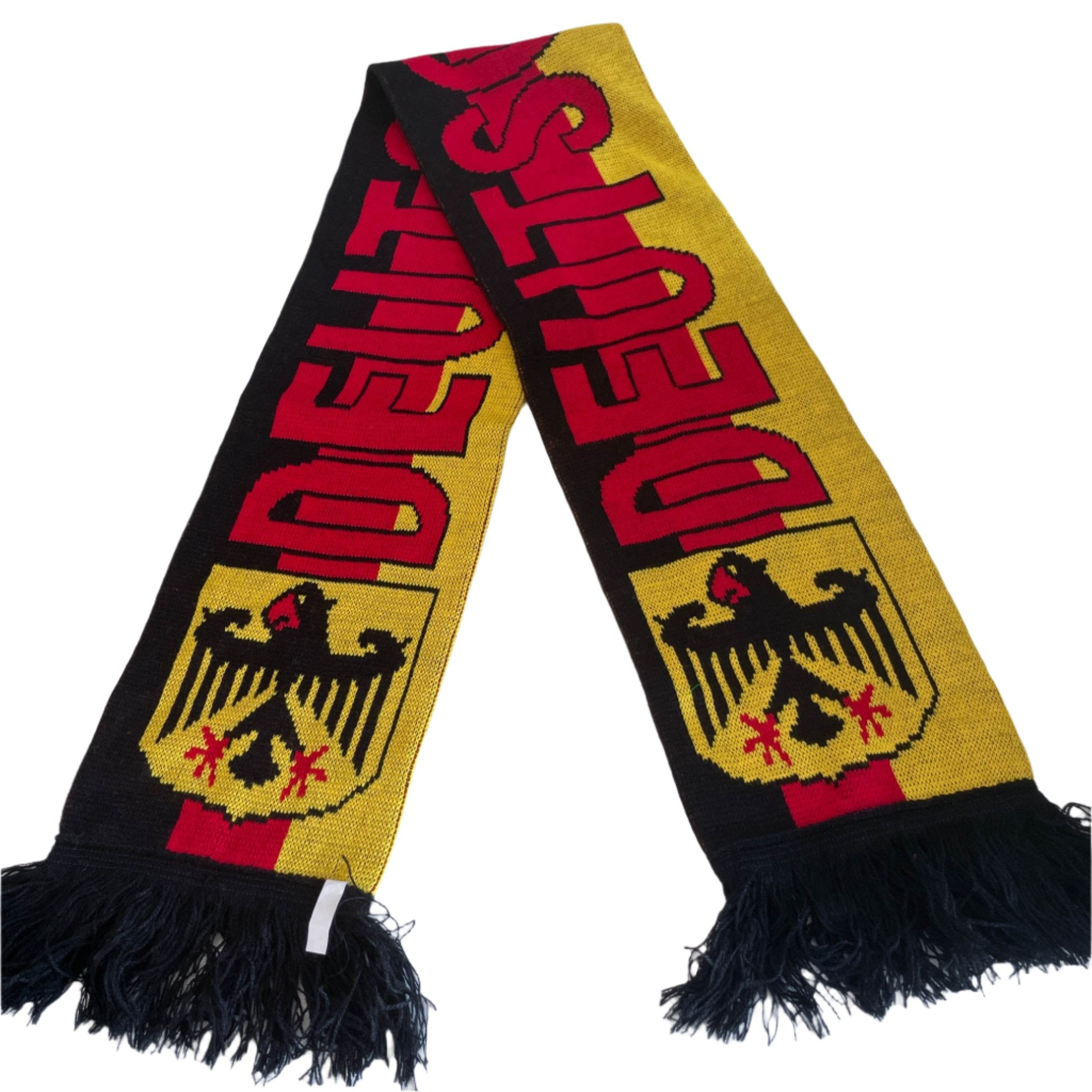 Vintage germany football fan embroidery scarf in multi colour|L52 W7|SKU 6408