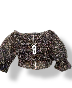 Rubynee Vintage y2k Floral Off-Shoulder Ruched Top