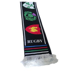 Vintage black Italy rugby graphics scarf|L52 W7|SKU 6409
