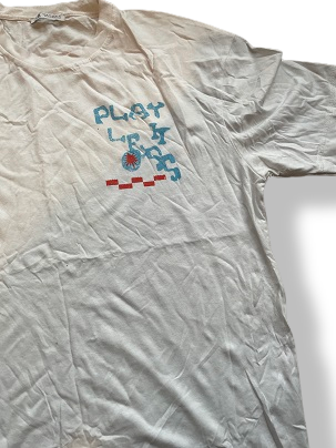 Rubynee Vintage y2k zara white mens Tshirt size L