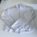 Vintage women Adidas white full zip track jacket UK 12|L22 W15|SKU 6410