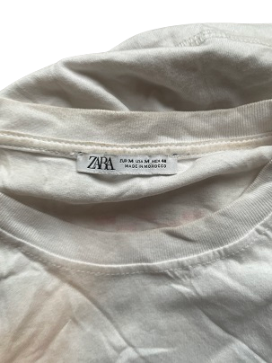 Rubynee Vintage y2k zara white mens Tshirt size L